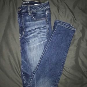 Super high rise blue jegging!